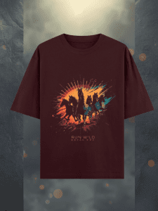 Maroon Oversized T mockup