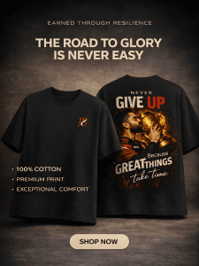 Never Give Up – Champion Tee